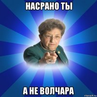 насрано ты а не волчара