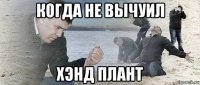 когда не вычуил хэнд плант