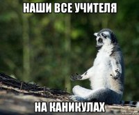 наши все учителя на каникулах