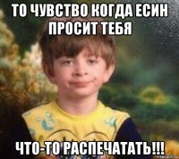 то чувство когда есин просит тебя что-то распечатать!!!