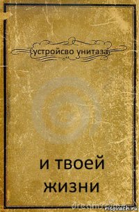 устройсво унитаза и твоей жизни