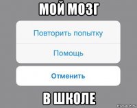 мой мозг в школе