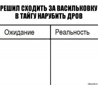 Решил сходить за васильковку в тайгу нарубить дров  