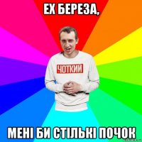 ех береза, мені би стількі почок