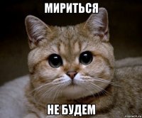 мириться не будем