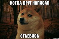 когда друг написал отьебись