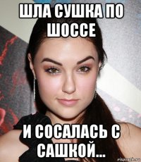 шла сушка по шоссе и сосалась с сашкой...