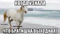 когда узнала что братишка выходная)