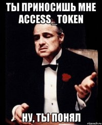 ты приносишь мне access_token ну, ты понял