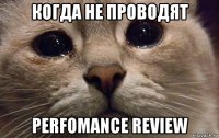 когда не проводят perfomance review