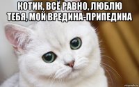 котик, всё равно, люблю тебя, мой вредина-припедина 