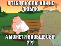 я тебя люблю или не люблю а может я вообще сыр ???