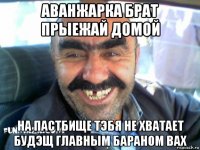 аванжарка брат прыежай домой на пастбище тэбя не хватает будэщ главным бараном вах