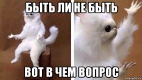 быть ли не быть вот в чем вопрос