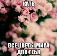 кать все цветы мира для тебя