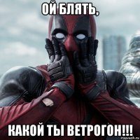 ой блять, какой ты ветрогон!!!