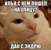 илья,с кем пошел на улицу? дак с эндрю