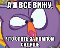 а я все вижу, что опять за компом сидишь