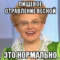 пищевое отравление весной это нормально