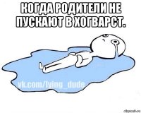 когда родители не пускают в хогварст. 