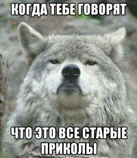 когда тебе говорят что это все старые приколы