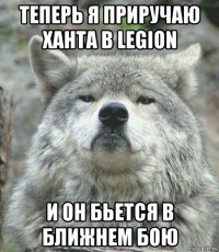 теперь я приручаю ханта в legion и он бьется в ближнем бою