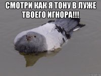 смотри как я тону в луже твоего игнора!!! 