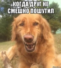 когда друг не смешно пошутил 