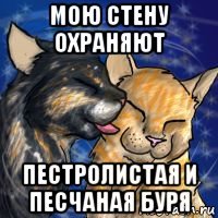мою стену охраняют пестролистая и песчаная буря