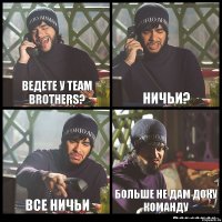 ведете у team brothers? ничьи? все ничьи больше не дам доку команду