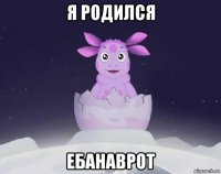 я родился ебанаврот