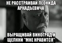 не расстраивай леонида аркадьевича выращивай виноград и щелкни "мне нравится"