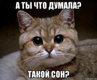 а ты что думала? такой сон?