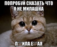 попробуй сказать что я не милашка п***ила е***ая