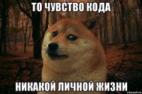 то чувство кода никакой личной жизни