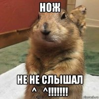 нож не не слышал ^_^!!!!!!!