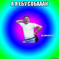 а я ебу собааак 