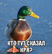  кто тут сказал кря?