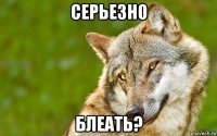 серьезно блеать?