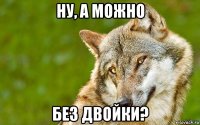 ну, а можно без двойки?