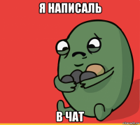 я написаль в чат