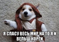  я спасу весь мир на то я и вельш корги