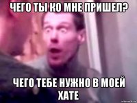 чего ты ко мне пришел? чего тебе нужно в моей хате