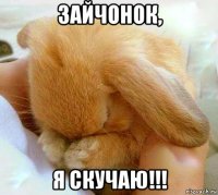 зайчонок, я скучаю!!!