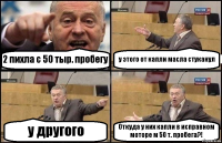 2 пихла с 50 тыр. пробегу у этого от капли масла стуканул у другого Откуда у них капли в исправном моторе м 50 т. пробега?!
