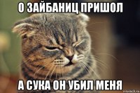 о зайбаниц пришол а сука он убил меня