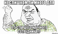 не слишком ли много для 0.5 старшего научного сотрудника !?