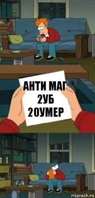 анти маг 2уб 20умер