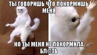 ты говоришь что покормишь меня но ты меня не покормила бл@ть