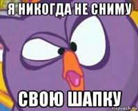 я никогда не сниму свою шапку